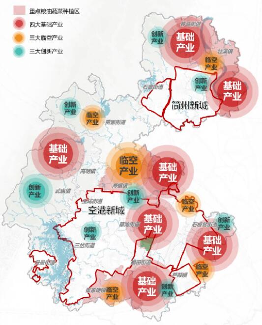成都東部新區(qū)“產業(yè)”布局圖
