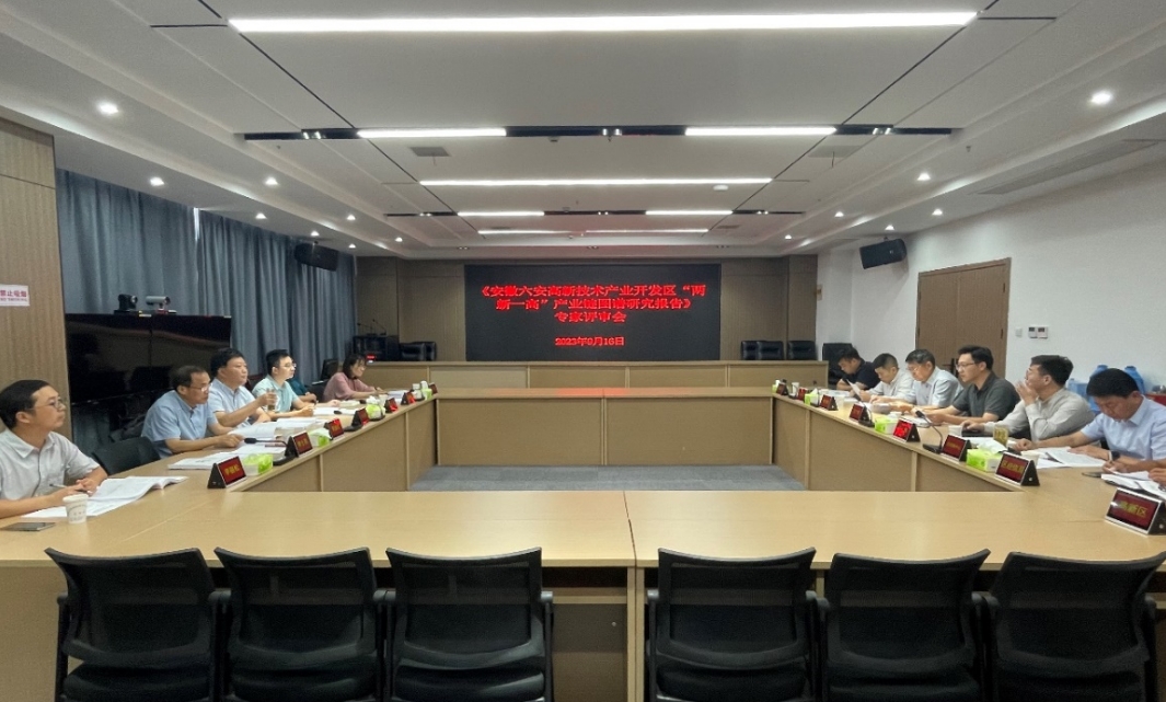 《六安高新技術(shù)產(chǎn)業(yè)開發(fā)區(qū)“兩新一高”產(chǎn)業(yè)鏈圖譜研究報(bào)告》專家評審會順利召開